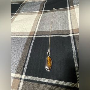 925 GS Stamped Amber Necklace